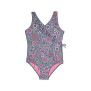 Kensie girls Floral Print Swimsuit, 3T, Green